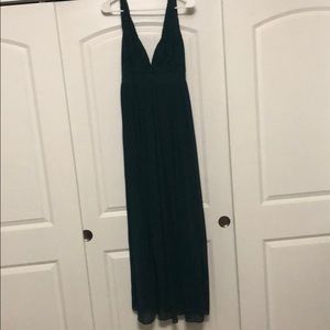 Emerald Floor length dress.
